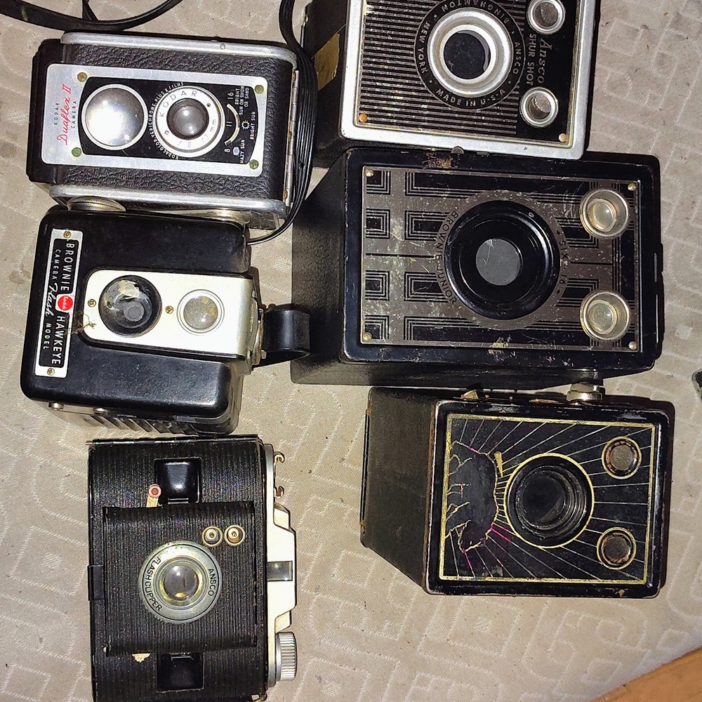 Vintage Box Camera Collection - Black Box Cameras
